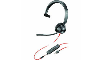 Poly Blackwire 3315 Microsoft Teams Certified Headset +USB-C/A Adapter TAA 8M3U5AA#ABA