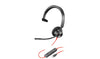 Poly Blackwire 3310 Monaural Microsoft Teams Certified USB-C Headset +USB-C/A Adapter 8X216AA