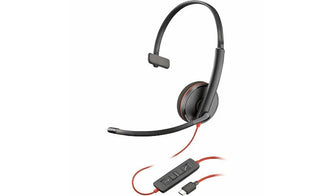 Poly Blackwire 3210 Monaural USB-C Headset +USB-C/A Adapter (Bulk) 8X214A6