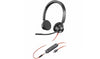Poly Blackwire 3325 Stereo Microsoft Teams Certified USB-C Headset +3.5mm Plug +USB-C/A Adapter 8X222AA