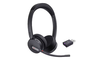 WH64 Hybrid Dual UC – Wireless Binaural headset with a DECT dongle for portable hybrid working (No charging cradle) 1208686