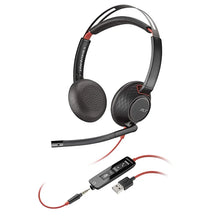 Poly Blackwire 5220 Stereo USB-C MS TEAMS Headset +3.5mm Plug & USB-C/A Adapter (8M3W5AA#ABA) TAA