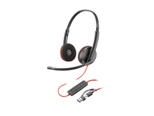 Poly Blackwire 3210 Monaural USB-C Headset +USB-C/A Adapter 8X214AA