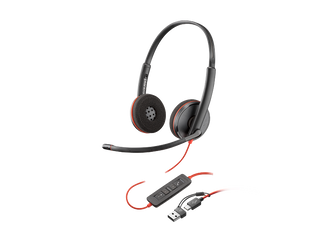 Poly Blackwire 3210 Monaural USB-C Headset +USB-C/A Adapter 8X214AA