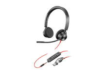 Poly Blackwire 3325 Stereo Microsoft Teams Certified USB-C Headset +3.5mm Plug +USB-C/A Adapter (8X222AA)