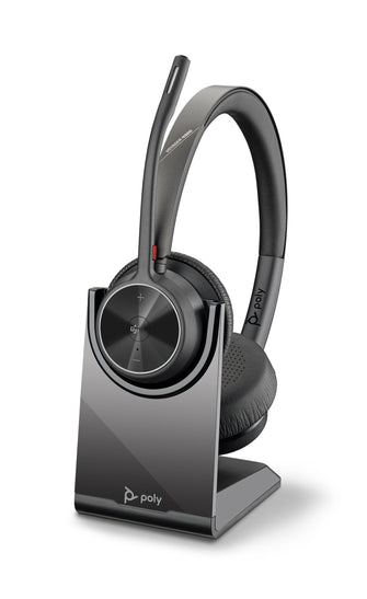 Poly Voyager 4320-M UC Wireless Headset With Charge Stand, Teams, USB-C (Poly 218479-02 or HP 77Z32AA)