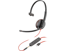 Poly Blackwire C3215 Monaural Headset +Carry Case 80S05AA