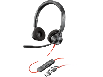 Poly Blackwire 3320 Stereo USB-C Headset +USB-C/A Adapter 8X219AA