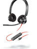 Blackwire 3320-M USB-C +USB-C/A Adapter Microsoft Headset (Poly 214013-101 or HP 8X220AA)