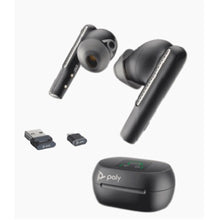 Poly Voyager Free 60+ UC White Sand Earbuds +BT700 USB-A Adapter +Touchscreen Charge Case 7Y8G5AA