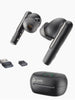 Poly Voyager Free 60+ UC Carbon Black Earbuds +BT700 USB-A Adapter +Touchscreen Charge Case 7Y8G4AA